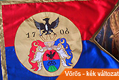 Kuruc lovassági zászló vörös kék